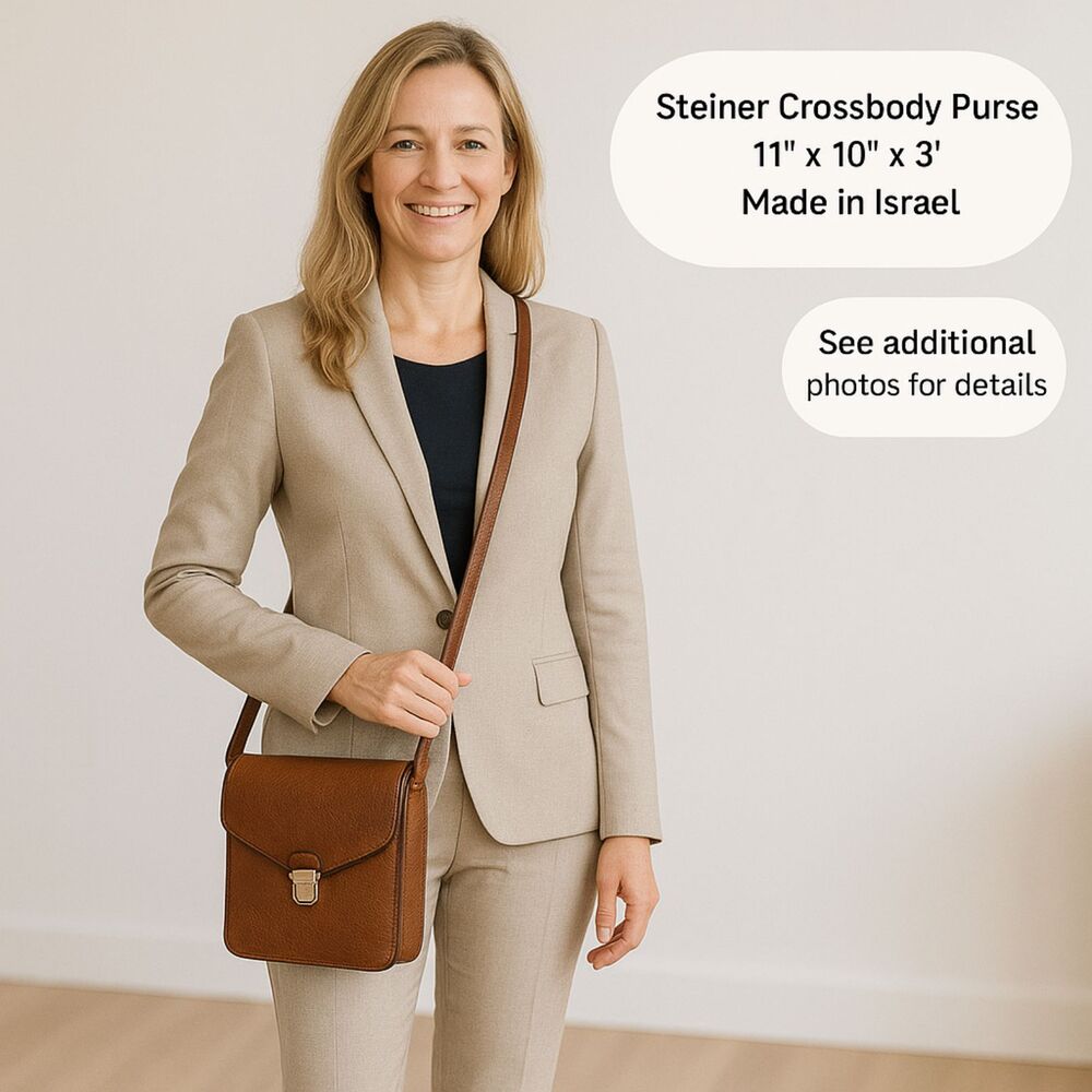 Steiner Crossbody Purse 11' x 10' x3' Made In Israel